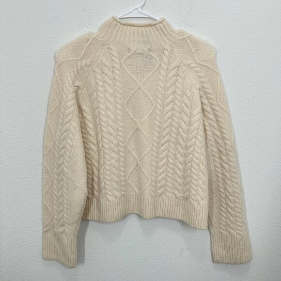 J. Crew Size XS Cream Cable-knit Rollneck™ sweater in Supersoft yarn Cozy NWT - Picture 8 of 8